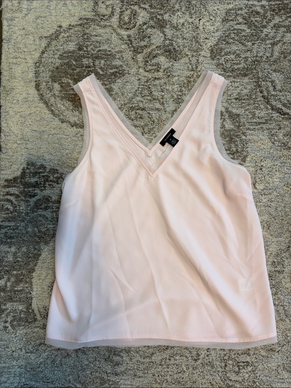 Nordstrom Pale Pink V-Neck Sleeveless Camisole